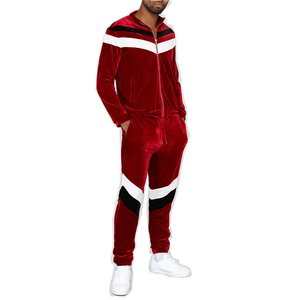 Fabricants de vêtements : Survêtements personnalisés en velours réfléchissant, ensembles de jogging ajustés avec fermeture éclair, sweats à capuche et pantalons de survêtement en velours - Product Image 6