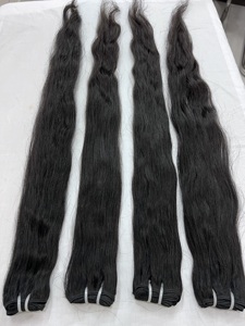 Vente en gros de paquets de cheveux indiens bruts, extension de cheveux humains Remy doublement étirés, paquets de cheveux vierges à cuticules alignées - Product Image 5