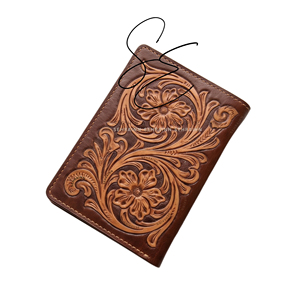 Handcrafted Floral Carved Leather Passport Cover Travel <b>Document</b> <b>Holder</b> for Men and Women Brown Leather Case with Card Organizer - Product Image 3