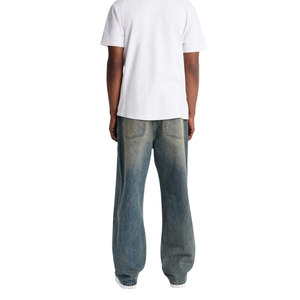 Jeans Anchos Vintage para Hombre, Lavados, Corte Regular, Estilo Casual, Desgastados, Estilo Urbano, 100% Algodón, Transpirables - Product Image 2