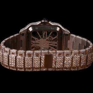 New Arrival Square <b>Skeleton</b> Customized Dial Moissanite Diamond Fashion Certified Wristwatch Attractive 41MM Stunning <b>Man's</b> Gift - Product Image 3