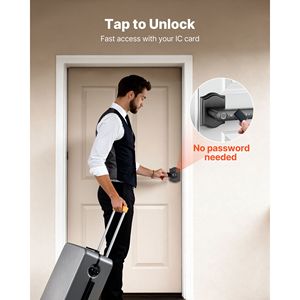 Set Serratura Biometrica con Impronta Digitale per Porte in Legno, Maniglia con Ingresso Senza Chiave, Codice Monouso e Funzione Anti-Pee - Product Image 4
