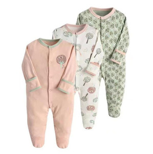 Ensemble de barboteuses pour bébé sur mesure, tricoté, imprimé dessin animé, manches longues, combinaison pour nourrisson, pyjama, coton, polyester, body - Product Image 2