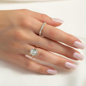 IGI/GIA Lab Grown Cut Diamond Vintage 14K Anillo de boda/compromiso amarillo Unisex Oro blanco fino para fiesta de aniversario-Worthy - Product Image 2