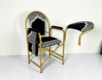 Chaise de prière pliable contemporaine en fer, idéale pour mosquées, églises et théâtres, avec tablette d'écriture intégrée – Offre spéciale usine