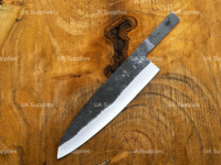 Couteau de Chef de Cuisine en Acier Carbone Forgé à la Main de Qualité Supérieure, Manche en Plastique, Léger, Durable, Qualité Industrielle