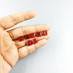 Rubis naturels de Bangkok, carrés calibrés de 9 mm, pierres précieuses de rubis naturelles facettées, prêtes à l'emploi pour la fabrication de bijoux - Product Image 4