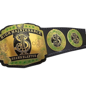 Cinturón de Campeonato WWE Personalizado de Alto Mantenimiento con Diseño Dorado y Verde, Cinturón de Título Personalizado para Fanáticos y Coleccionistas - Product Image 4