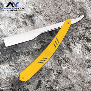 มีดโกนหนวดแบบใช้แล้วทิ้งสำหรับผู้ชาย ดีไซน์เลื่อนออกได้ ใบมีดคมตรง สีขาวและเหลือง สำหรับโกนหนวด - Product Image 4