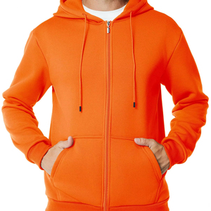Custom Logo 400G 100% Cotton Heavyweight <b>Fleece</b> <b>zipper</b> Hoodie for Men's Winter Print Embroidered Knitted Stock Blank - Product Image 1
