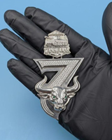Pendentif Lettre Z Personnalisé en Argent Sterling 925 avec Moissanite, Breloque Tête de Taureau Sertie de Pierres, Bijou Unisexe de Luxe Hip Hop