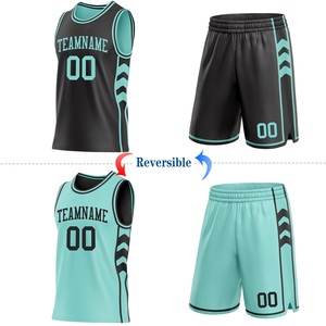 Camiseta y Pantalones Cortos de Baloncesto de Alta Calidad, Diseño Reversible, Tejido Transpirable, Ropa Deportiva sin Mangas - Product Image 3