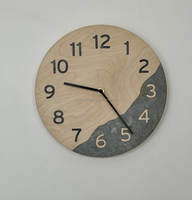 Jam Dinding Digital Bulat Layar Besar Jam Dinding Dekorasi Rumah Jam Dinding Kayu Bulat dari India