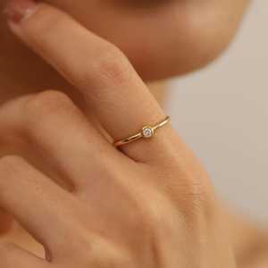 Hallmark <b>Silver</b> <b>Solitaire</b> Gold Plated Men's Moissanite Wedding <b>Ring</b> - Product Image 2