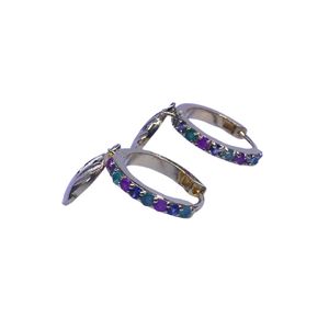 Wedding Wear 925 Sterling Silver Gold Plated Jewlry Multi sapphire Gemstone Women Wear <b>Earring</b> Set - Product Image 4