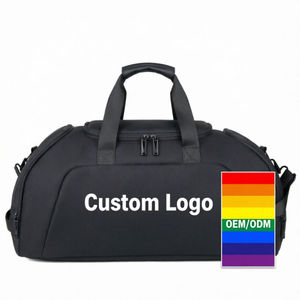 Durable Black Travel Duffel <b>Bag</b> Large Capacity Multi Pocket Weekend <b>Overnight</b> Luggage with Padded Shoulder Strap - Product Image 2