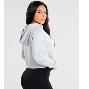 Sudadera Corta con Capucha para Mujer, Color Dulce, Estilo Casual, 100% Algodón, Ecológica, Cómoda para el Invierno, Corte Estándar, Tendencia Actual - Product Image 5