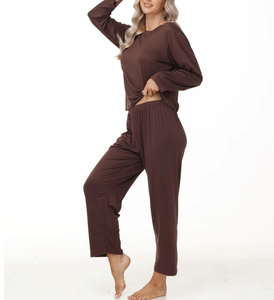 Private Label <b>Women</b> <b>Pajamas</b> Set Modal Cotton Nightwear <b>2</b> <b>Piece</b> Sleepwear Short Sleeve Lounge Wear - Product Image 4