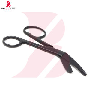 Ciseaux manuels en acier inoxydable de 5,5 pouces pour pansements, bleus, réutilisables, à bout arrondi, autoclavables, pour premiers secours et chirurgie - Product Image 3