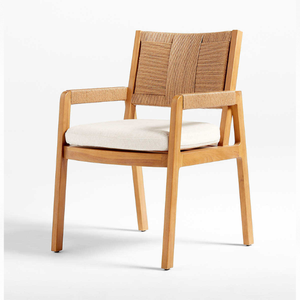 Silla de Comedor de Diseño de Lujo con Respaldo, Estilo Moderno y Estructura de Madera de Teca para Muebles del Hogar - Product Image 3