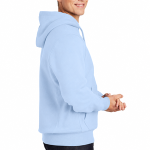 Sudadera con Capucha Unisex Personalizada, Color Azul Claro, con Cordón Ajustable, Bolsillo Tipo Canguro, Corte Regular, Forro de Felpa de Algodón Premium, Ecológica, OEM - Product Image 3