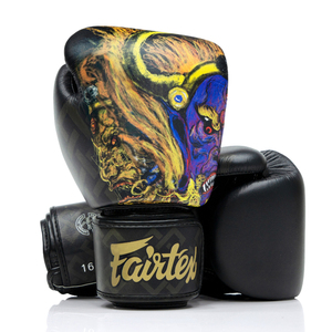 Guantes de Boxeo Fairtex Personalizados de Marca Privada, 16oz, Cierre de Correa, Cuero, Sublimación, Impresión OEM, para Adultos, Negros, Fairtex - Product Image 1