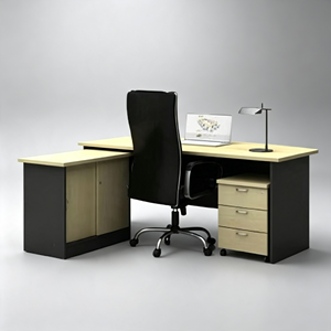 Bureau de direction moderne et fonctionnel de 1,80 m en mélaminé élégant, table de bureau pour cadres, salles d'étude, système de bureau AY - Product Image 2