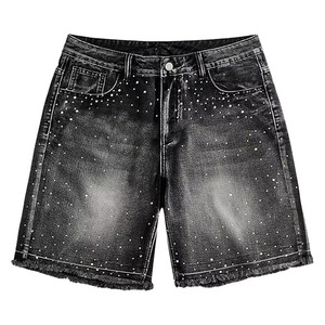 New Trend Mens High Quality Denim Shorts <b>Elastic</b> Waist Affordable Price New Arrival Wholesale For Summer - Product Image 1