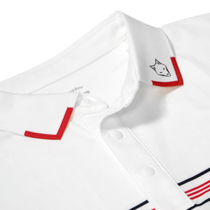 Camisetas Polo de golf de doble capa que marcan tendencia con logotipos personalizables Patrón de estampado de moda en curso transpirable e informal - Product Image 3