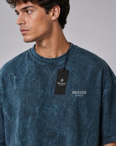 Camiseta Oversize para Hombre con Lavado Ácido y Mineral, Ajuste Holgado, Estilo Vintage, Servicio OEM, 100% Algodón, Transpirable, Secado Rápido - Product Image 6