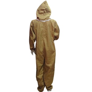Costume d'apiculteur professionnel en tissu de coton durable marron avec voile vêtements de sécurité respirants - Product Image 4