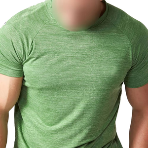 เสื้อยืดออกกำลังกายผู้ชายสีเขียวคุณภาพสูง สวมใส่สบาย บริการ OEM รุ่นใหม่ล่าสุด ผ้าฝ้าย 100% ระบายอากาศได้ดี แห้งเร็ว - Product Image 2