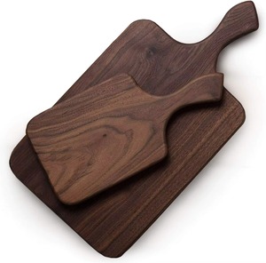 Planche à découper en bois de noyer avec poignée intégrée et trou de suspension, écologique, épaisseur 1,5 cm, passe au lave-vaisselle, plateau de service pour charcuterie - Product Image 4