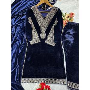 Ensemble haut et dupatta de soirée de créateur, élégant palazzo pour les occasions de club - Product Image 1