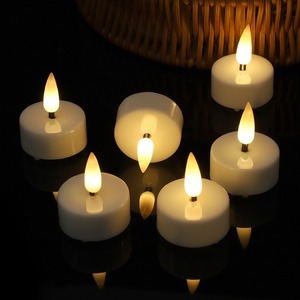 TOOWIN Led Rechargeable Remote Control Simulated Tea Candle Lamp, Christmas Party Decorative Candle, Home Night <b>Light</b> - Product Image 2