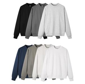 <b>Men's</b> Regular Fit Crew Neck Sweatshirt Solid Color Long Sleeve Knitted Cotton <b>Pullover</b> Casual Autumn Wear - Product Image 1