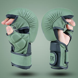 Guantes de sparring MMA al por mayor para kickboxing, entrenamiento de artes marciales, guantes de combate con palma abierta y medio dedo, 7oz, guantes de grappling MMA - Product Image 5