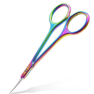 Cuticle Scissors with ergonomic <b>grip</b> handle crafted for easy <b>control</b> while trimming excess cuticles ensuring neat and nail - Product Image 2