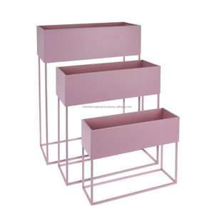 Pot de fleurs en fer, support de jardinière intérieure et extérieure en métal rond pour la décoration de la maison - Product Image 6