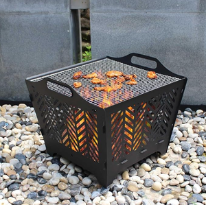 Brasero circulaire autoportant gris de haute qualité pour l'extérieur, avec revêtement en poudre, échantillon gratuit - Product Image 5
