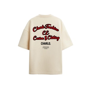 เสื้อยืดสตรีทแวร์ถักคุณภาพสูงสั่งทำพิเศษ เนื้อผ้าหนาหรูหรา 400 กรัม 100% ผ้าฝ้าย ทรงโอเวอร์ไซส์ ทรงบ็อกซี่ ระบายอากาศได้ดี - Product Image 2