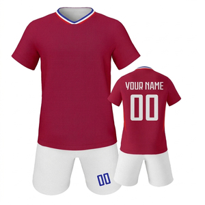 Custom Wholesale Men's Team Sport Club Jersey Set Heat-Transfer Printing Breathable Quick-Dry Summer <b>Training</b> <b>Football</b> Adults - Product Image 6