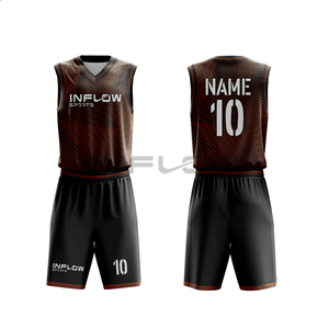 Maillots de basket-ball avec numéros pour hommes, polyester, bleu marine et orange, uniformes de basket-ball pour jeunes, ensemble pour équipe universitaire - Product Image 2