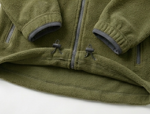 Veste en polaire vert olive pour homme, fermeture éclair intégrale, col montant, décontractée, respirante, en polyester tricoté, pour l'automne, coupe classique - Product Image 4
