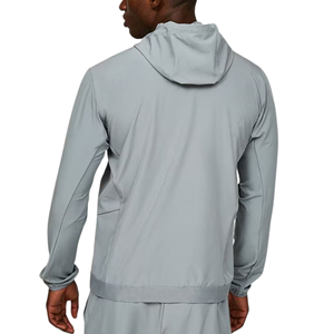 Conjunto Deportivo Cortavientos con Capucha para Hombre, 100% Nailon, Personalizado ODM OEM de Alta Calidad, Chaqueta Deportiva Impermeable para Correr, Sin Marca - Product Image 2