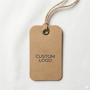 Customized Logo Luxury Paper Hang <b>Tag</b> Cards With All Size Available New Design Custom Material Garment Hang <b>Tag</b> - Product Image 1