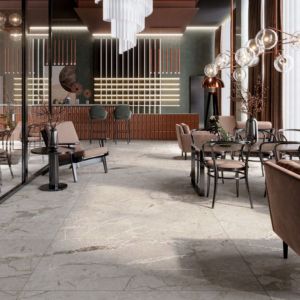 กระเบื้องพอร์ซเลนแกะสลักพื้นผิวพรีเมียมขนาด 600x1200 มม. วัสดุตกแต่งผนังสำหรับล็อบบี้โรงแรมหรู ตกแต่งภายในอาคารสำนักงาน - Product Image 1