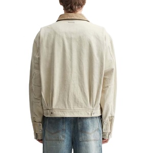 Personnalisé 100% coton sergé toile ciré veste de travail respirant en plein air veste de travail col rabattu grande taille veste en jean - Product Image 6