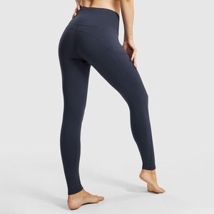 Conjunto de Yoga de Punto para Mujer, de Invierno, de Secado Rápido y Transpirable, para Entrenamientos, OEM, Bra y Leggings, Dos Piezas, Ropa Deportiva, Tallas Grandes - Product Image 4