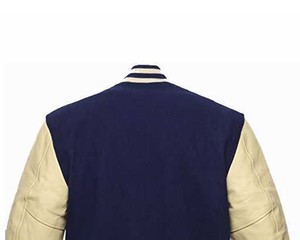 New Trendy Lettermen Versity <b>Jacket</b> 100% Wool/Polyester/Cotton Canvas Casual <b>Winter</b> Front Logo Customizable Fabric Fleece Lining - Product Image 4